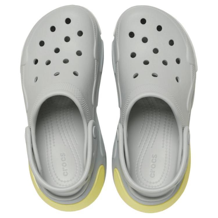 Crocs BUBBLE CRUSH CLOG Стильные и удобные дырчатые туфли Женские серые
