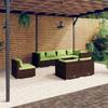 Day and Night - Day and Night Garden Furniture Set 8 Pieces and Brown Synthetic Rattan Cushions