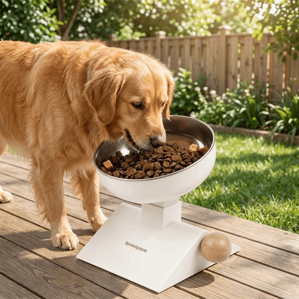750 ML Cat Elevated Bowl Stainless Steel Pet Feeder Bowl Anti-knock Pet Water Bowl for Dogs Cats