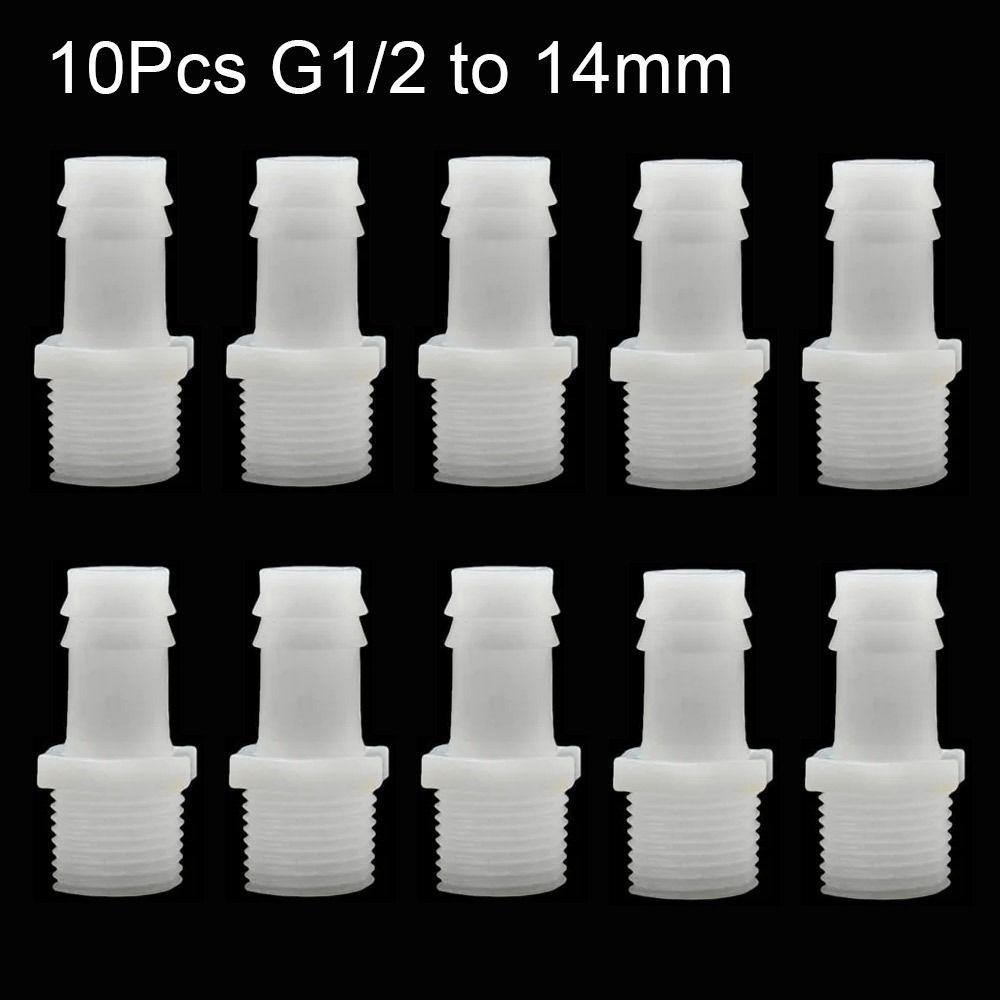 1/10 шт. фитинги для труб, разъем для шланга, система капельного орошения, резьба 1/2 дюйма, муфта для зазубренной трубы