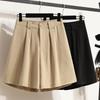 2025 Plus Size Shorts Summer Women Solid Loose High Waist Casual Wide Leg Pants Short Pants Basic Harem New