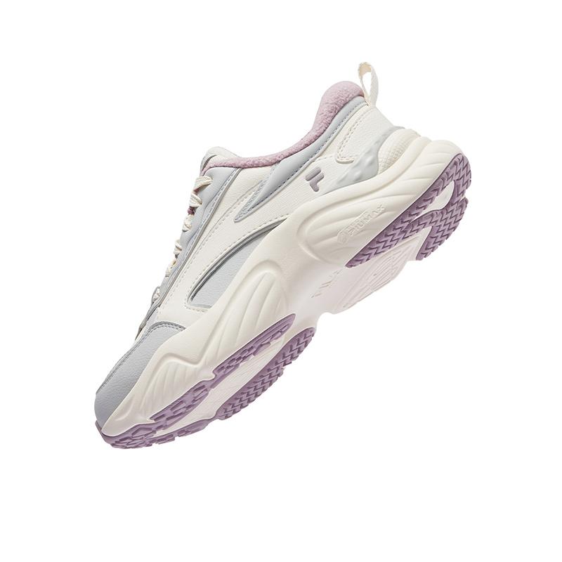 Fila Fusion Conch DX Модные повседневные кроссовки с низким верхом Женские кеды Белый Серый T12W441509FGL