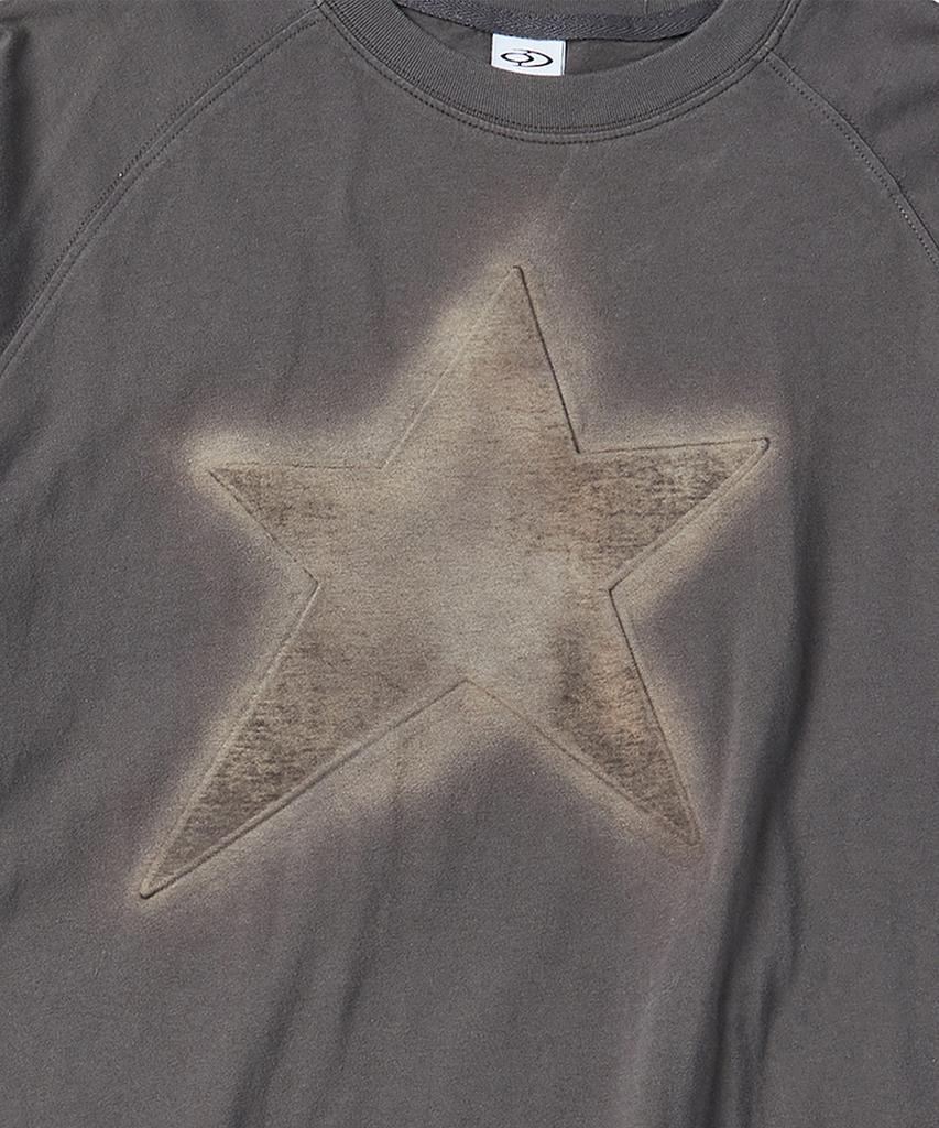 TRAVEL Embossed Star Long Sleeve Charcoal
