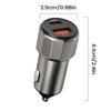 Автомобильное зарядное устройство для телефона, двухпортовое, USB Type-C PD 30 Вт, QC3.0, автомобильный зарядник, аксессуары для интерьера автомобиля, зарядное устройство из цинкового сплава, универсальное