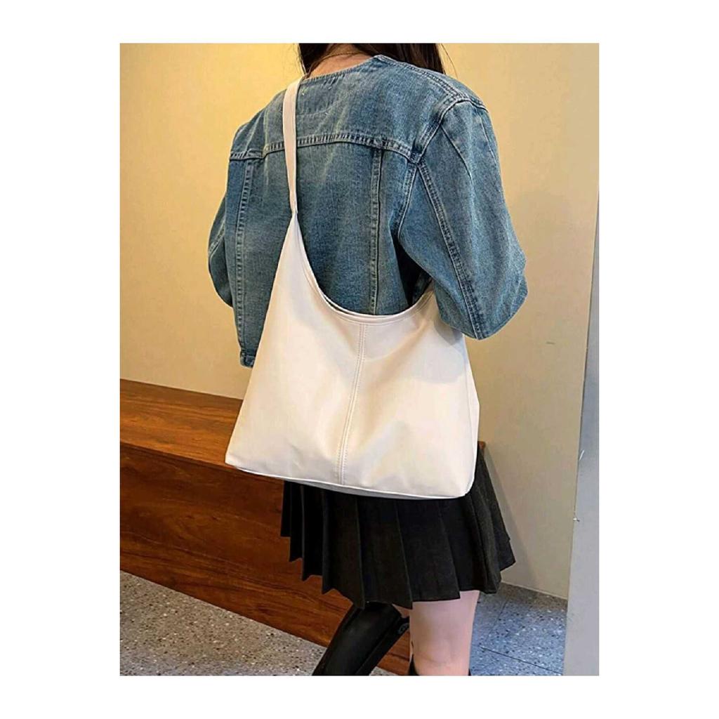 Women's Black Shoulder Bag Soft Inside And Outside Textured Quality Workmanship And Soft Faux Leather Hand Bag