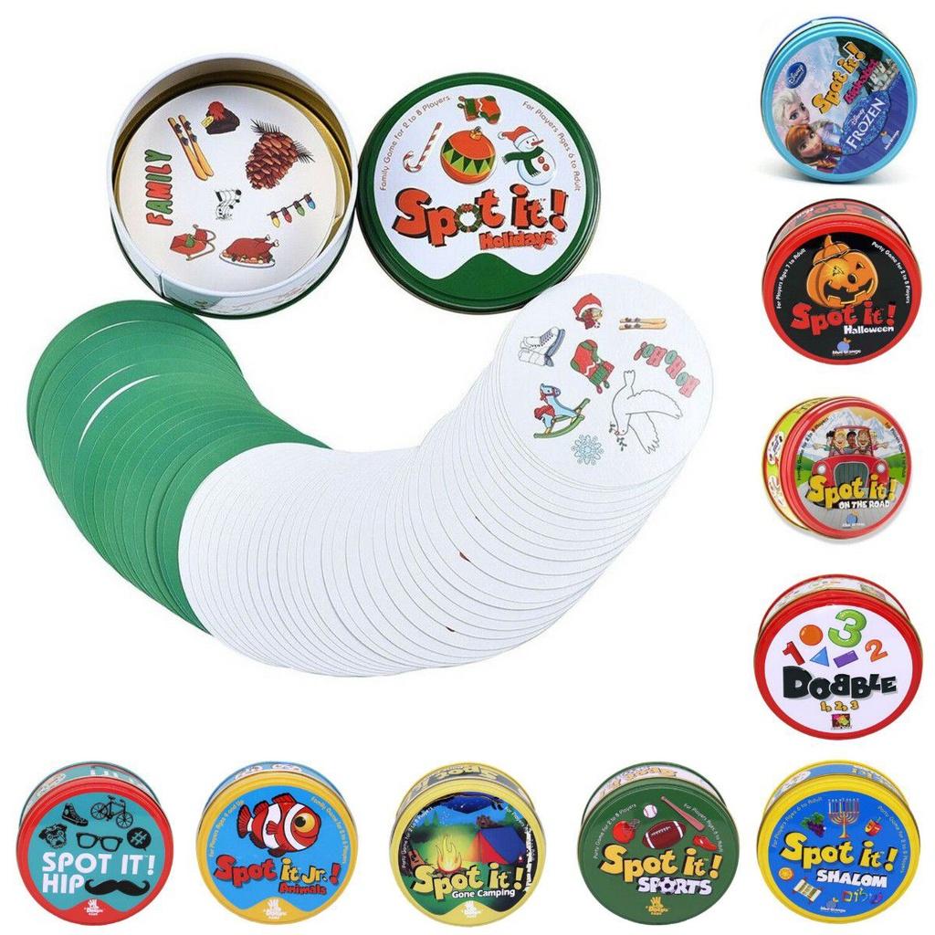 Карты для игры Dobble Spot It для захватывающего семейного веселья и быстрых визуальных задач