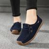Arrival Women Casual Shoes  Suede Leather Flats Sneakers Lace Up Moccasins Ladies Shoes Fashion Loafers Plus Size 35-42