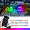 USB Colorful LED Car Interior Foot Lights RGB Backlight Lighting Kit App Music Control Neon Auto Atmosphere Decorative Lamps