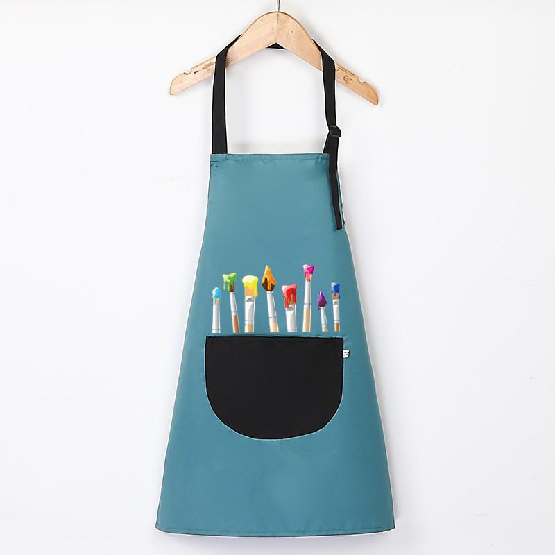 Waterproof Cartoon Art Smock for Kids - Stain-Proof Apron with Custom Logo