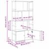 Bookshelf 80 x 30 x 155.5 cm Engineered Wood Smoked Oak