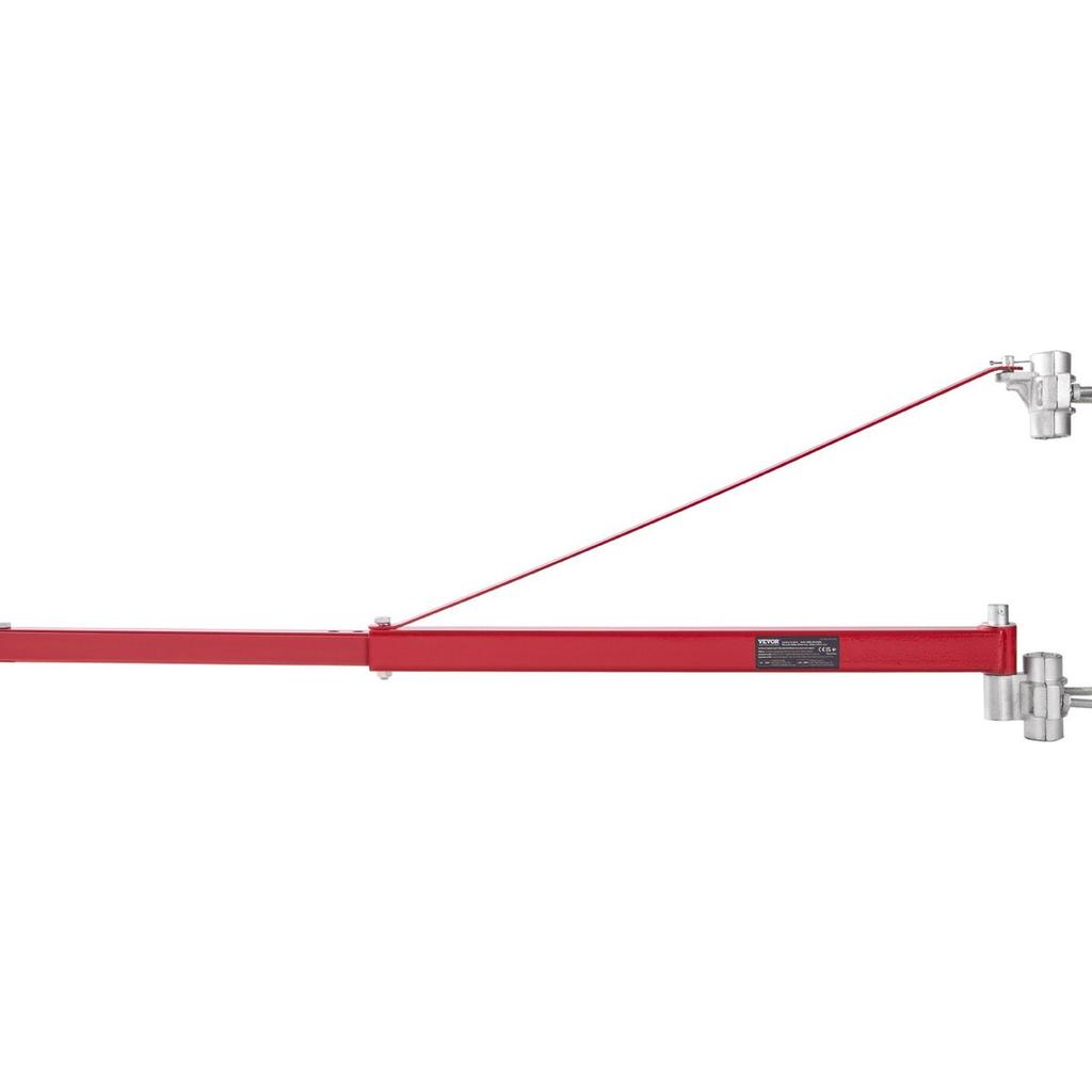 Electric Hoist Support Arm, 600 kg Max Load Capacity, Electric Hoist Holder Swing Arm, Steel Hoist Frame, 180° Swivel Scaffold Hoist Lifting Arm,