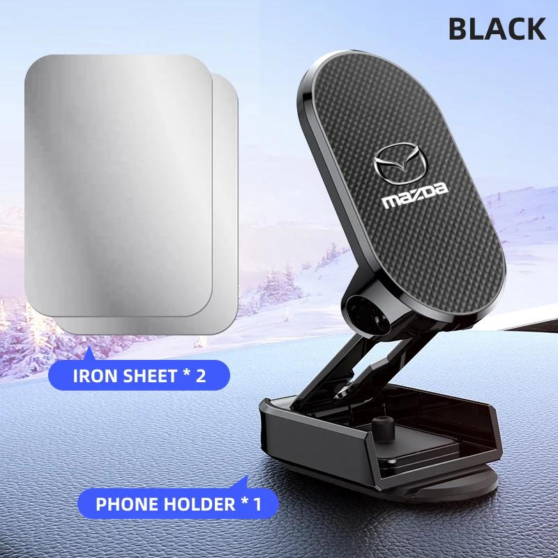 2025 Hot Car Logo Magnetic Foldable Phone Holder For Mazda Speed MS 2 3 5 6 7 323 RX8 Axela Atenza CX-3 CX-4 CX-5 CX-8ds Auto Ac