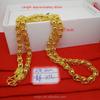Gold Dubai Brass Fine Jewelry Men's Faucet Gold Plated Vacuum Plating Bead Necklace