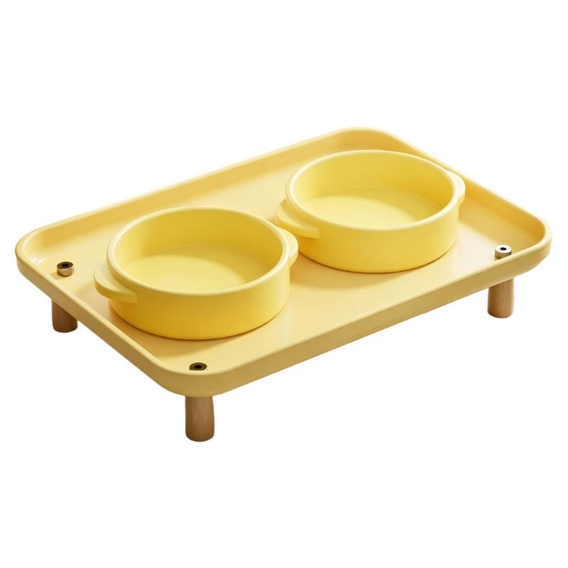 Эргономичный набор мисок для кошек и собак, обеденный столик, кормушка для воды и корма, станция кормления для домашних кошек и собак, для сухого и влажного корма, для помещений