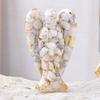 Natural Stone Angel Figurine Positive Healing Energy Hand-carved Colorful Faux Crystal Winged