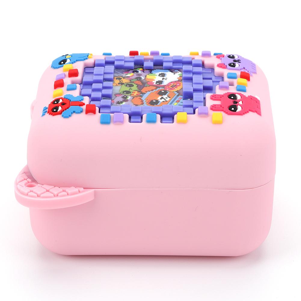 3D Animal Print Silicone Case Protective Storage Holder with Lanyard Shockproof Anti Drop for Bitzee Interactive Digital Pet