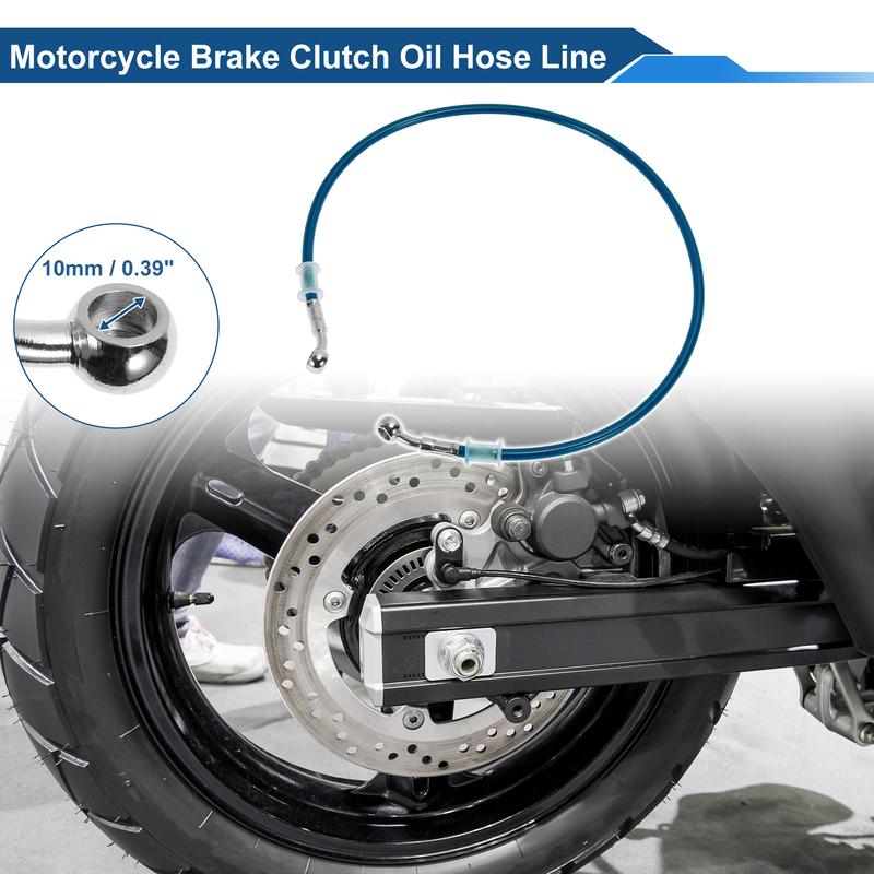 Motoforti 80cm Motorcycle Brake Clutch Oil Hose Line Blue