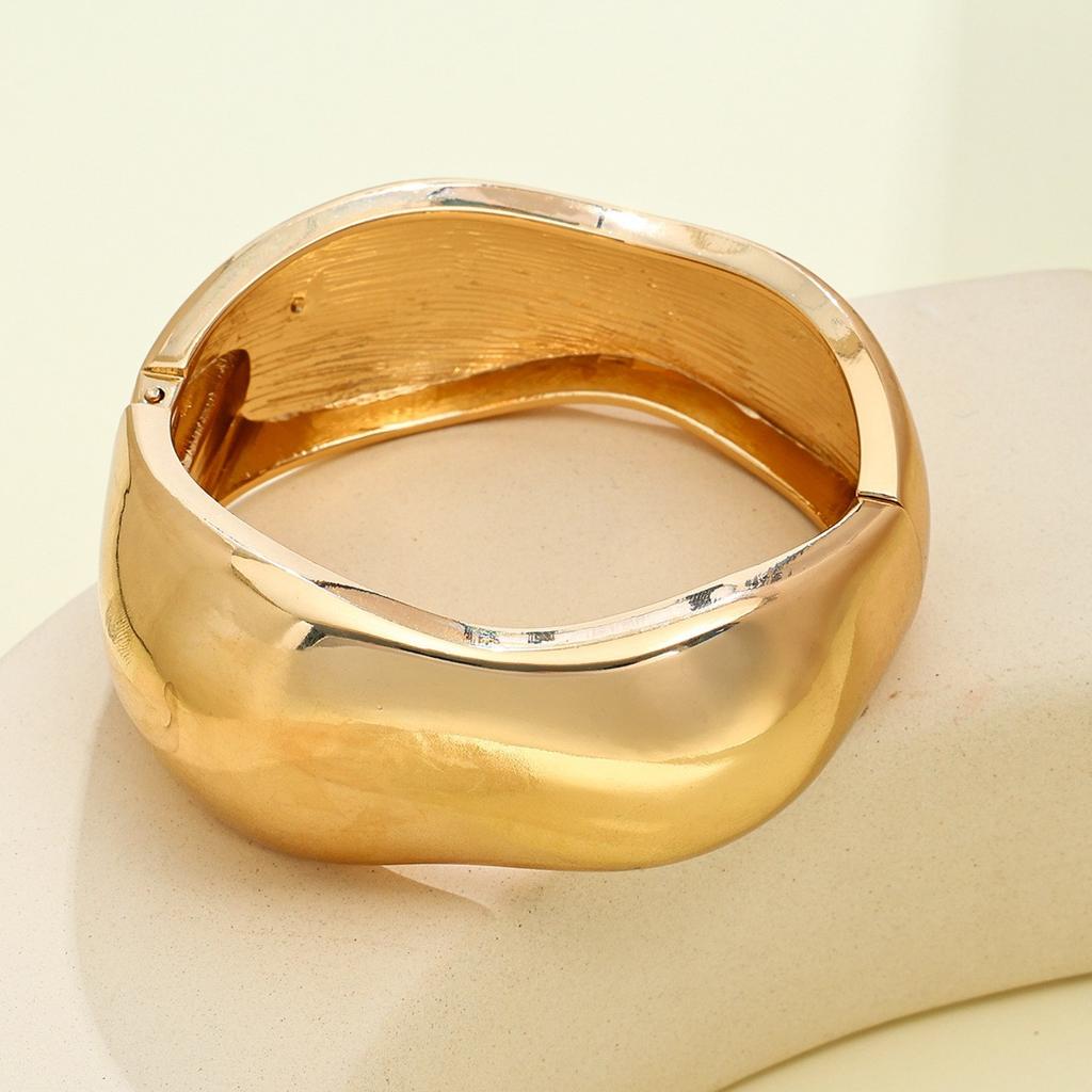 Браслет INS Минималистичный Неправильная Волна Ювелирные Изделия Металлический Глянцевый Браслет Женские Ювелирные Изделия