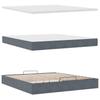 Enjoy restful nights with this Ottoman bed with mattress and LEDs in dark gray 160x200 cm velvet fabric
