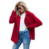 Plush Jacket, Lapel, Loose Fit, Woolen Sweater, Women's Casual Jacket