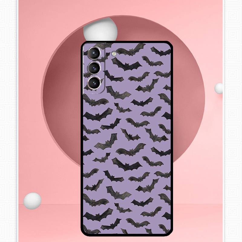Halloween Vampire Bats Cover For Samsung Galaxy S23 S24 Ultra S8 S9 S10 S22 Plus Note 10 20 Ultra S20 S21 FE Case
