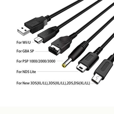 5 в 1 USB-кабель для зарядки, зарядное устройство для Nintendo Wii U 3Ds Ndsl Xl Dsi Psp
