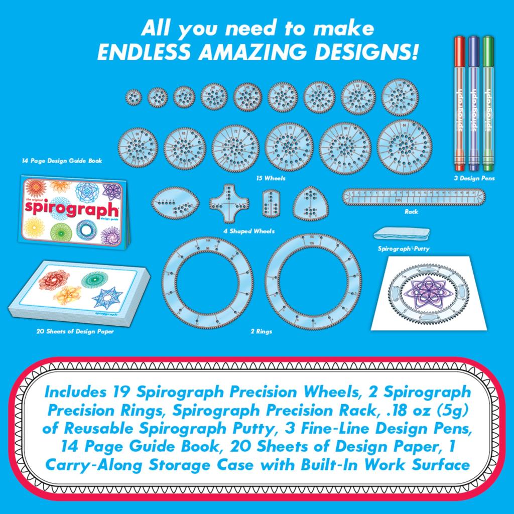 Spirograph Design Deluxe Set Educational Toy for Kids (Used) -