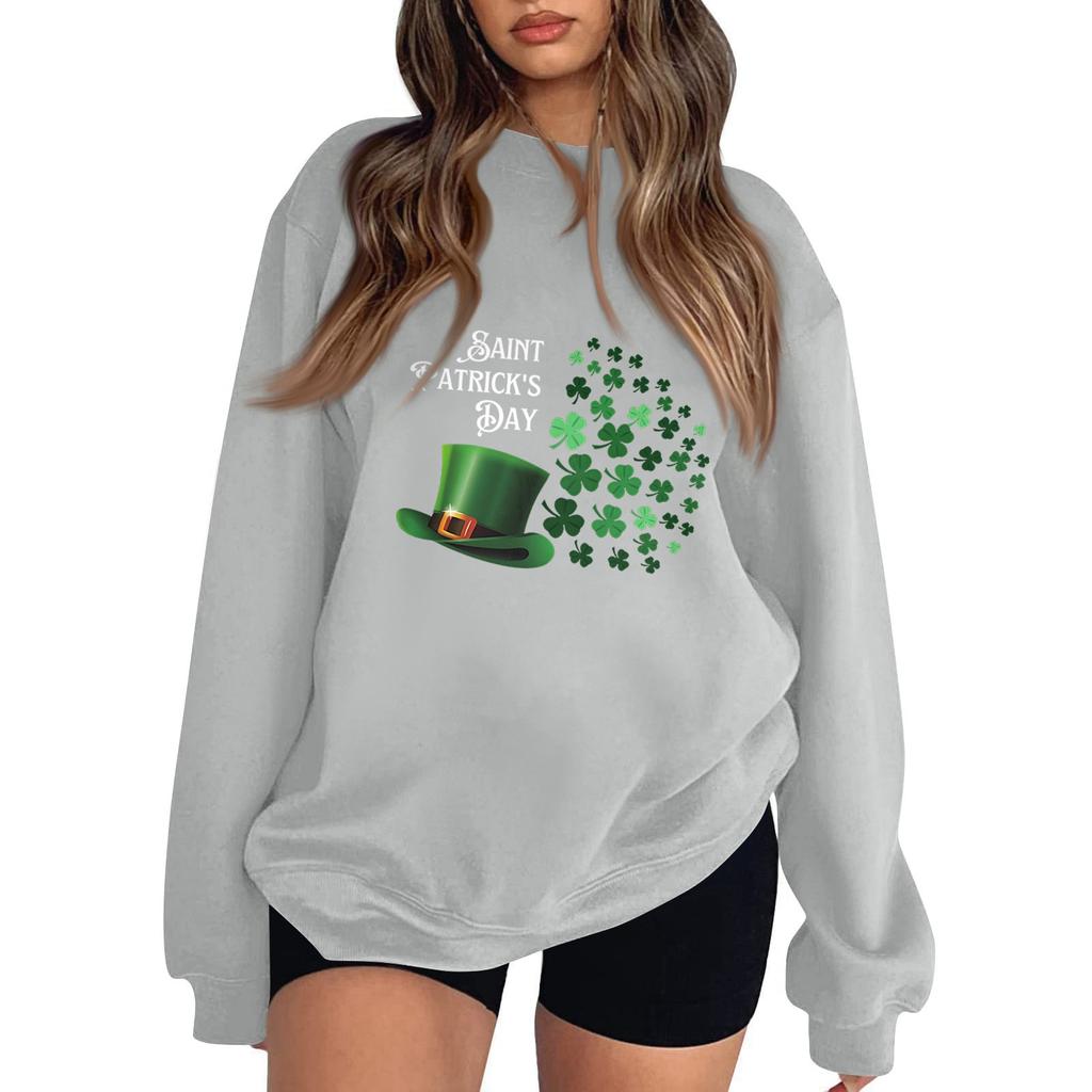 Women's Casual Fashion Valentine's Day Print Long Sleeve O-Neck Sweatshirts Pullover Top