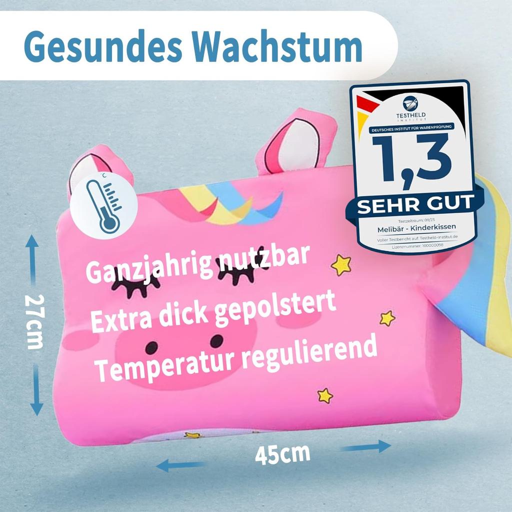 Подушка Calmlye, детская подушка для лучшего и здорового сна, детская подушка, эргономичная, дышащая и приятная для кожи