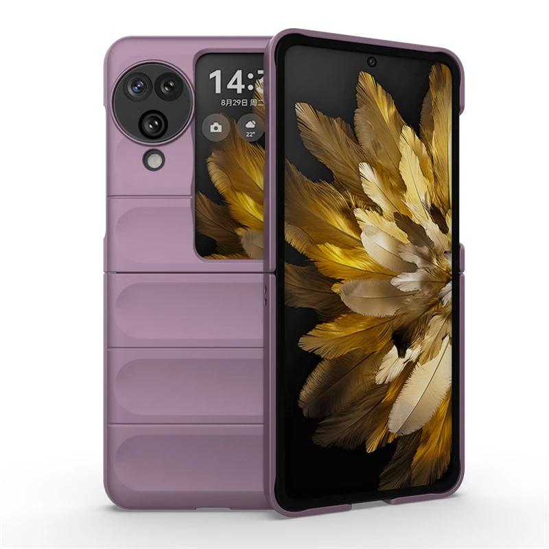 Чехол для OPPO Find N3 Flip 5G Global Задняя крышка Чехол для телефона Жидкий силикон Противоударные Бронированные чехлы Funda Coque