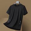 Ice Silk Quick Drying Short Sleeved T-shirt for Men In Summer, Thin, Loose, Oversized, Half Sleeved Casual Sports T-shirt Top