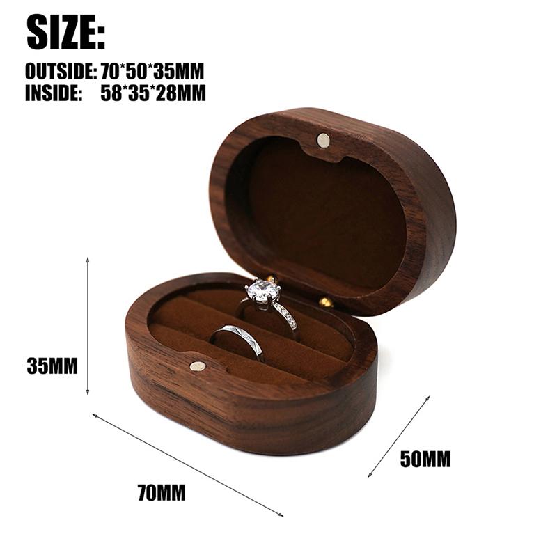 Коробка для свадебных колец в деревенском стиле, держатель для колец на годовщину помолвки и свадьбы