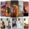 Phone Case For Samsung Galaxy A51 A71 A50 A21s A02s A12 A20 A10 A30 A40 A41 A31 A11 Black Shell Cover Running Horse Animal