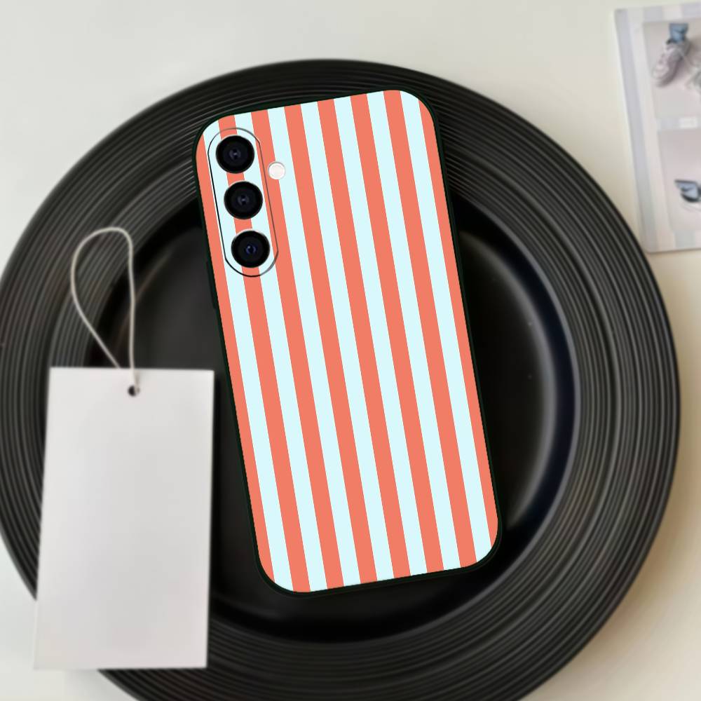 Чехол для телефона с полосатым color-blocking узором, силиконовый, мягкий, для Samsung Galaxy A73, A72, A71, A70, A53, A52, A51