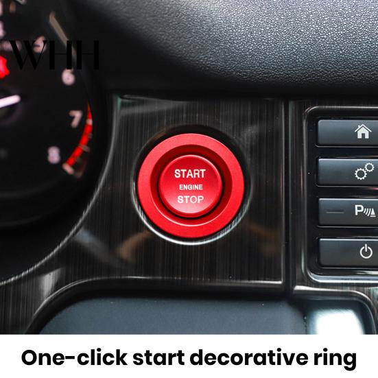 Car Supplies Start Stop Engine Push Button Sticker Accessories Self Customizable Ring Adhesive Easy to Install Decorative Decal