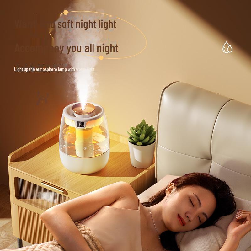 Портативный настольный USB-увлажнитель воздуха: Большая емкость, мини-очиститель воздуха, идеально подходит для дома, спальни, офиса с высокой производительностью тумана