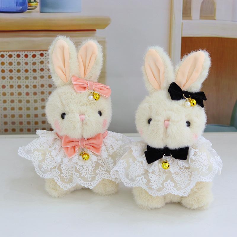 Cute Lolita Lift Ears Bunny Doll Catcher Doll Bunny Plush Toy Girl in Skirt