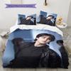 Jimin Pattern Bedding Home Decoration Birthday Gift ( 1 duvet cover + 2 pillowcase, without core),fan merchandise.