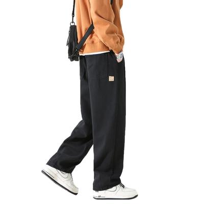 Олекей Шаровары Укороченные Однотонные Регулируемые Свободные Больших Размеров Хакама Удобные На Всю Зиму Мужские Брюки, Брюки Широкие, Длина, Цвет, Кулиска,