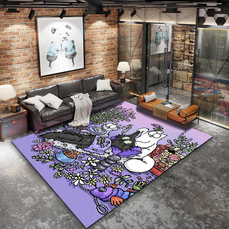 Simon'S Cat Carpet Rug For Living Room Bedroom Home Sofa Decoration Kids Play Nonslip Floor Mat