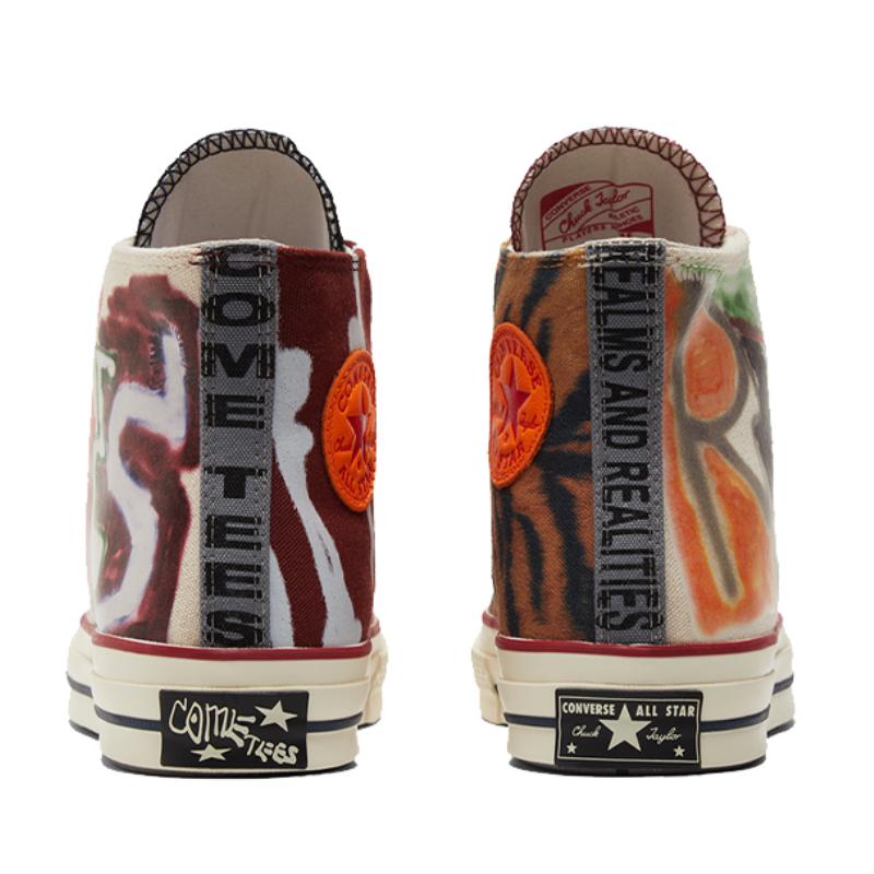 Converse 1970-е Come Tees x Chuck Taylor All Star Модные Универсальные Высокие Канвасовые Кеды Унисекс Белые Красные