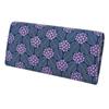 Inden Long Wallet with Coin Hydrangea Navy Blue X Purple Calico X Gray Lacquer 8005 [Indenya] Purse, Deerskin, Miso, Pattern,