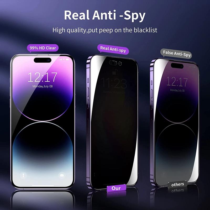 Защитная пленка для экрана с полным покрытием для iPhone 14 PRO MAX, антишпионская стеклянная пленка для iPhone 13 12 11 XS Max XR 7 8 Plus SE, закаленное стекло