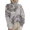 High-Neck Printed Pullover Sweater LYH0911