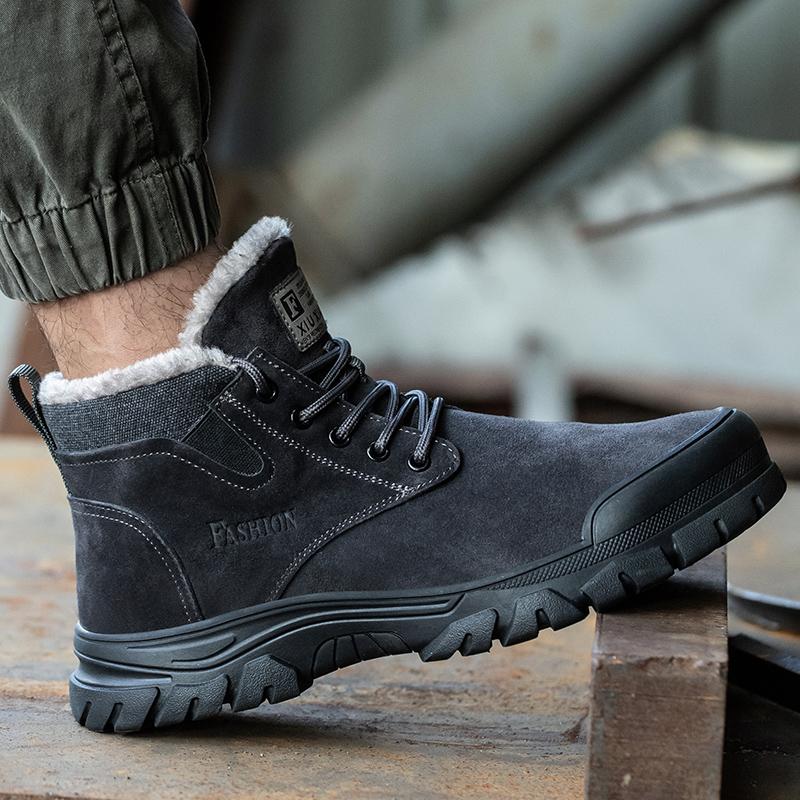 Work Safetyshoes For Men Anti-puncture Indestructible Work Shoes Fashion Work Shoes Outdoor Work Shoes Steel Toe Cap Boots