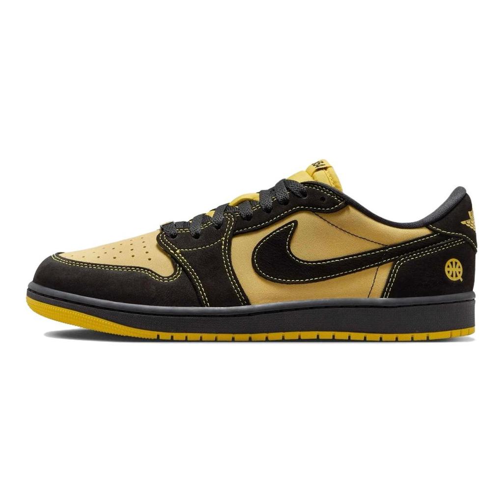 Jordan 1 Ретро Низкие OG Quai 54 Черный Тур Желтый Красный IB8836-007