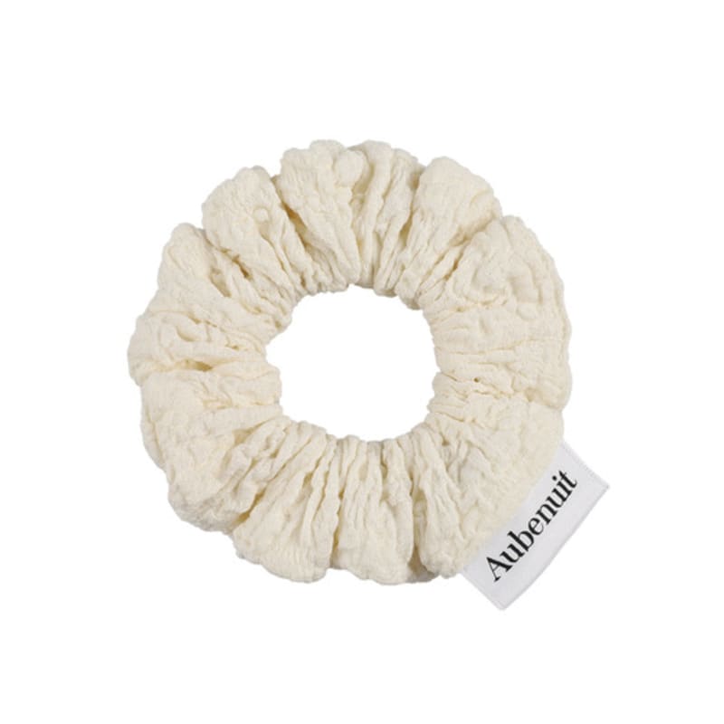 Aube Nuit Obnuit New Wrinkle Ivory Hair Scrunchie S