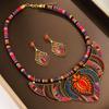 3Pcs/Set Braided Rope Bohemian Necklace Ethnic Style Leisure Necklace Indian Choker  Ladies
