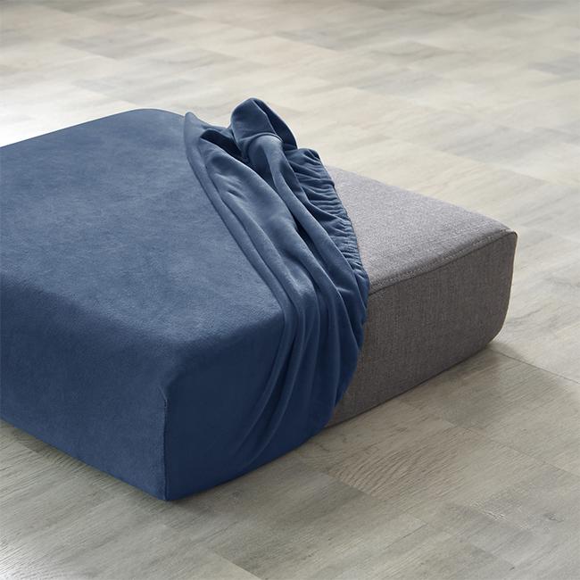 Sofa Seat Cover, Velvet, Navy Blue 50-65Cm