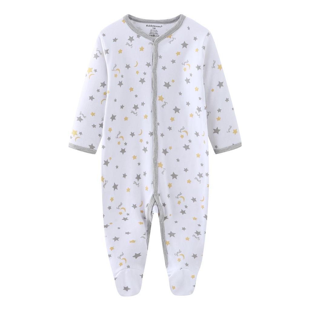 Yellow Stars Newborn Clothes Fashion Long Sleeve Romper Baby Boy Clothing Cotton Baby Bodysuits Jumpsuits